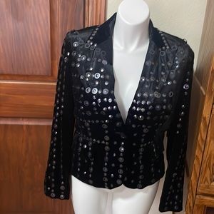 Vintage Newport News velvet blazer jacket size 16